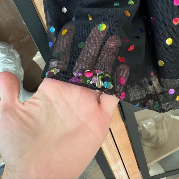 Stella McCartney polka dot print tulle skirt metallic confetti eras tour tutu - Picture 3 of 7